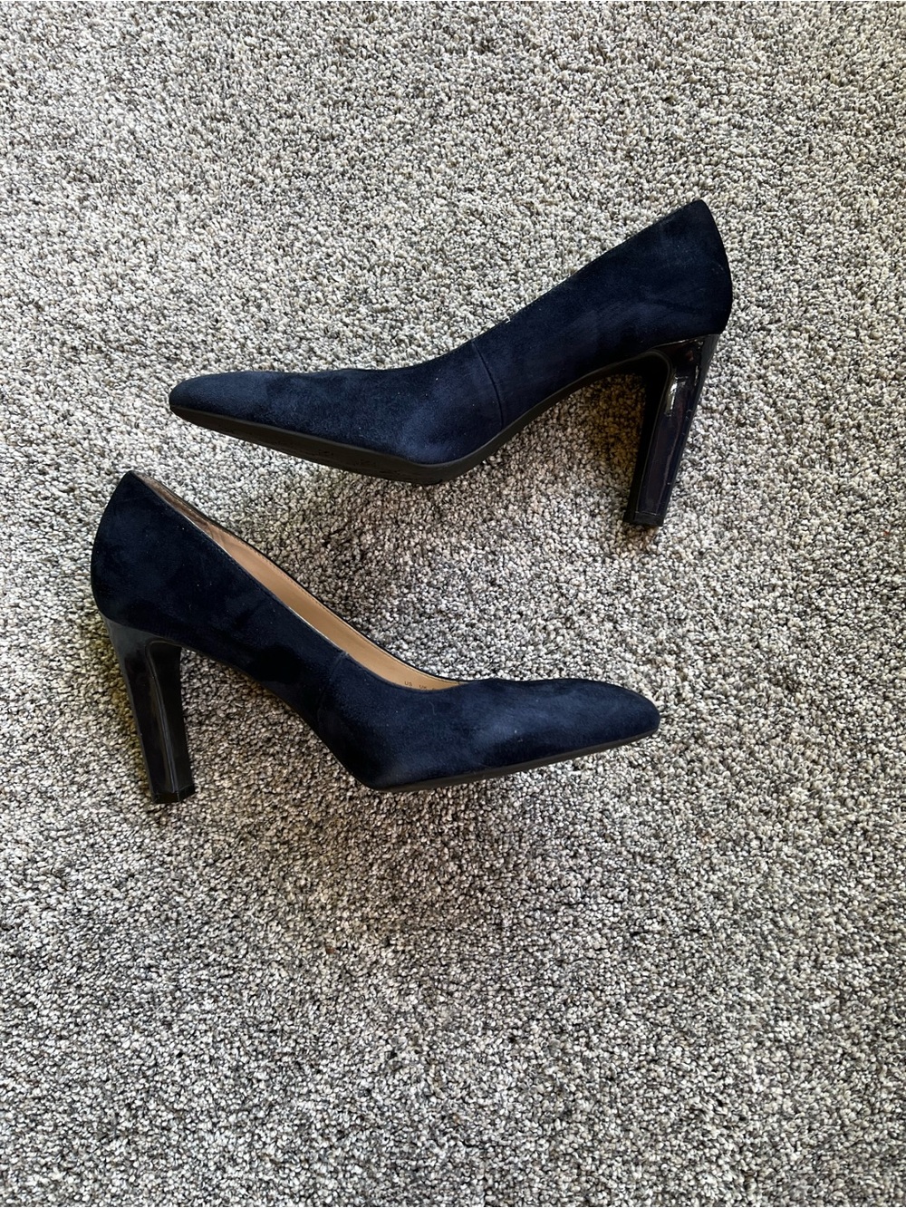 Frank Sarto Tawny Blue Suede Heels Size 9.5 M Blue Heels Career Office Girl Boss